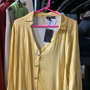 Fred David Yellow Button Down Shirt